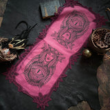 Dragon Empress altar cloth runner in Sunset Berry, one-of-a-kind