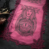 Dragon Empress altar cloth runner in Sunset Berry, one-of-a-kind
