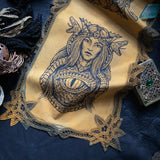 Dragon Empress altar cloth runner in Goldenrod Field, one-of-a-kind