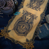 Dragon Empress altar cloth runner in Goldenrod Field, one-of-a-kind