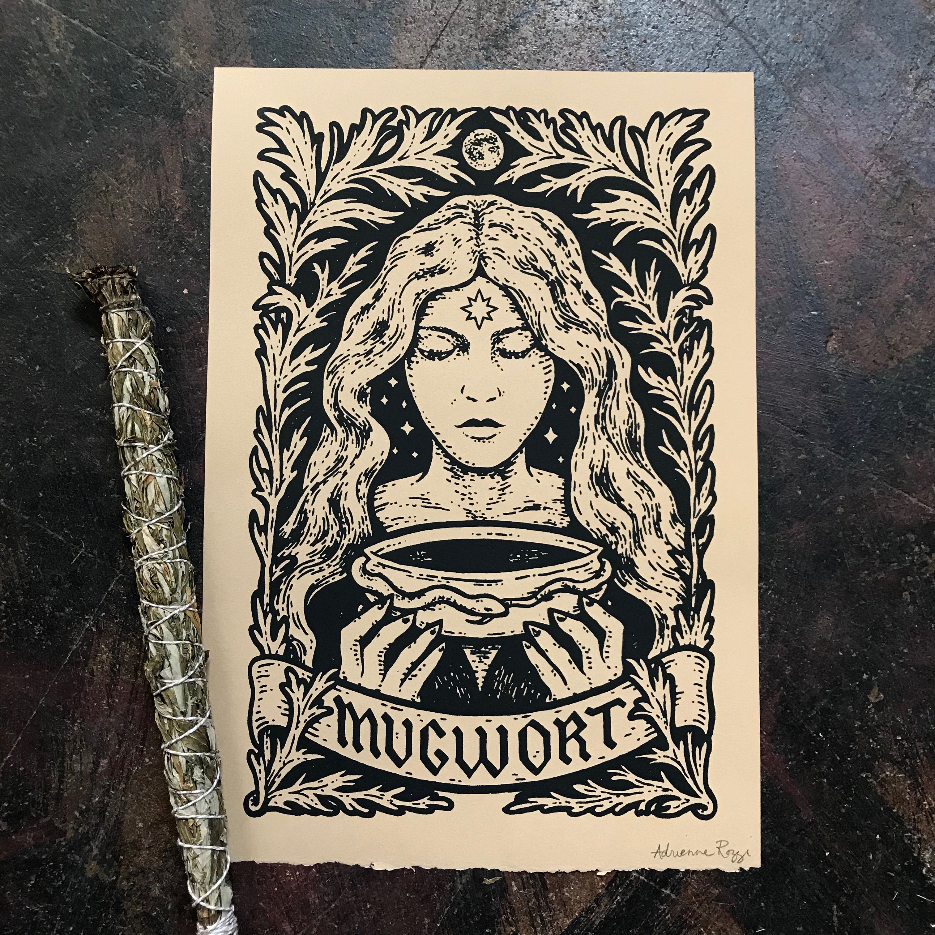 Mugwort screen print