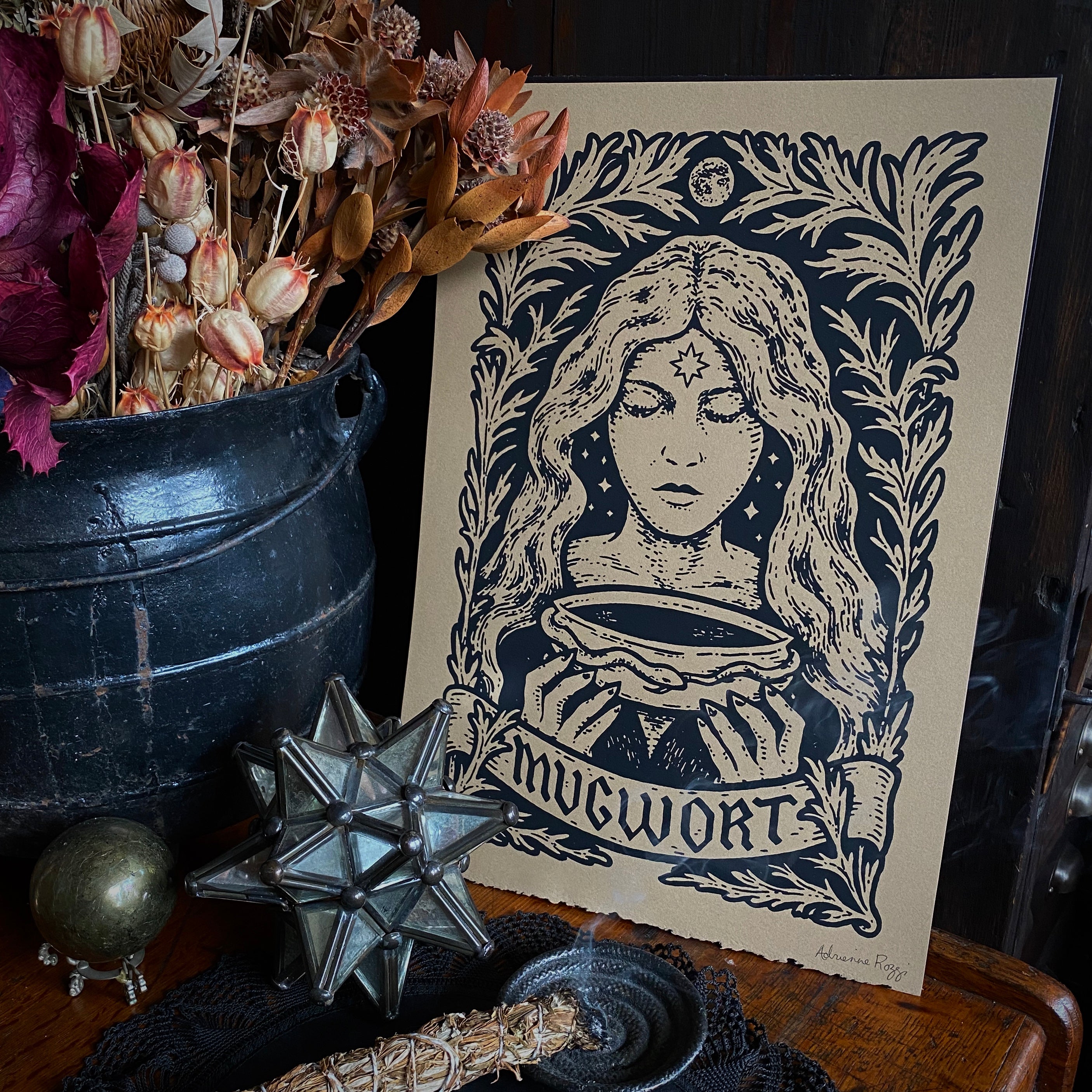 Mugwort screen print
