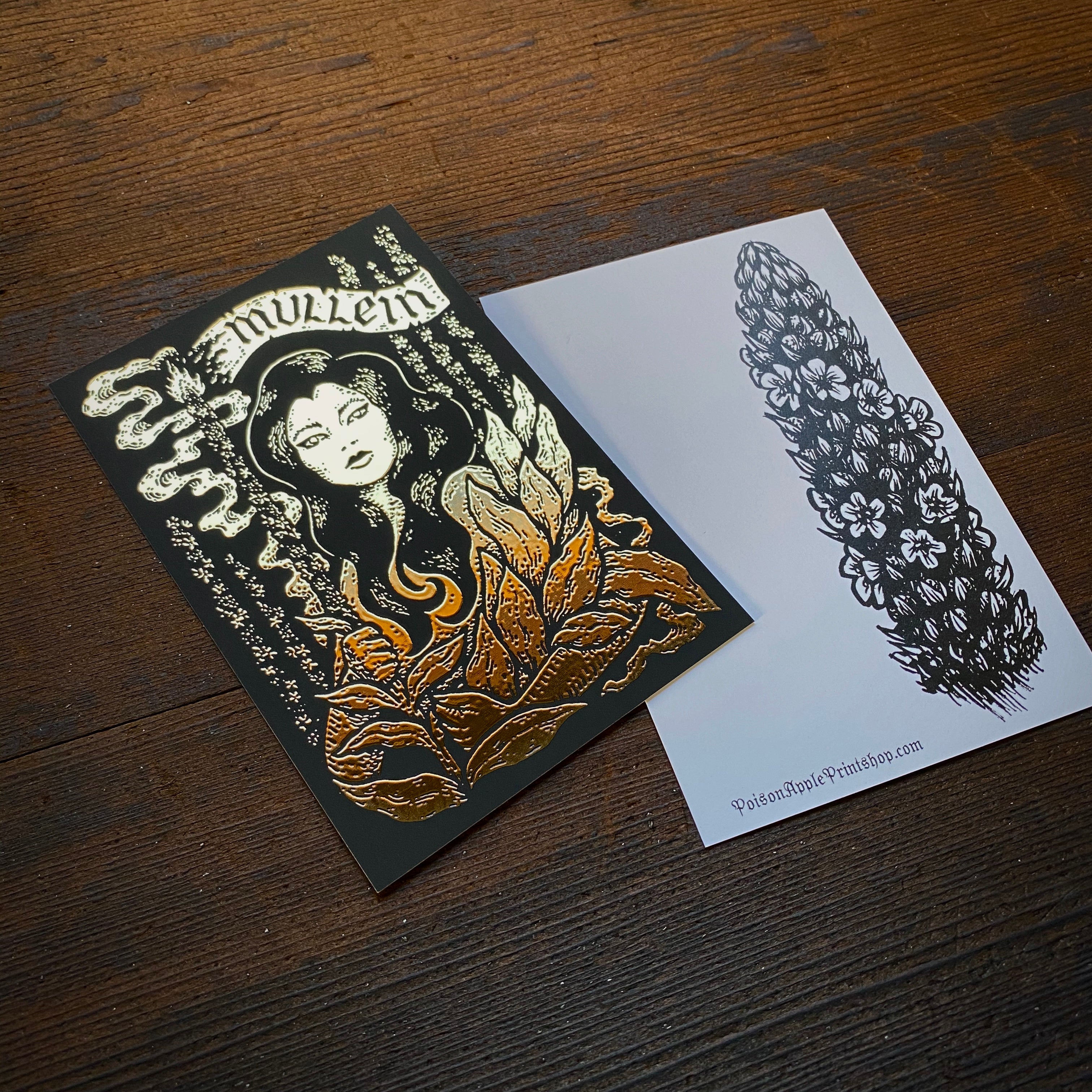 Witch's Cabinet metallic postcard pack