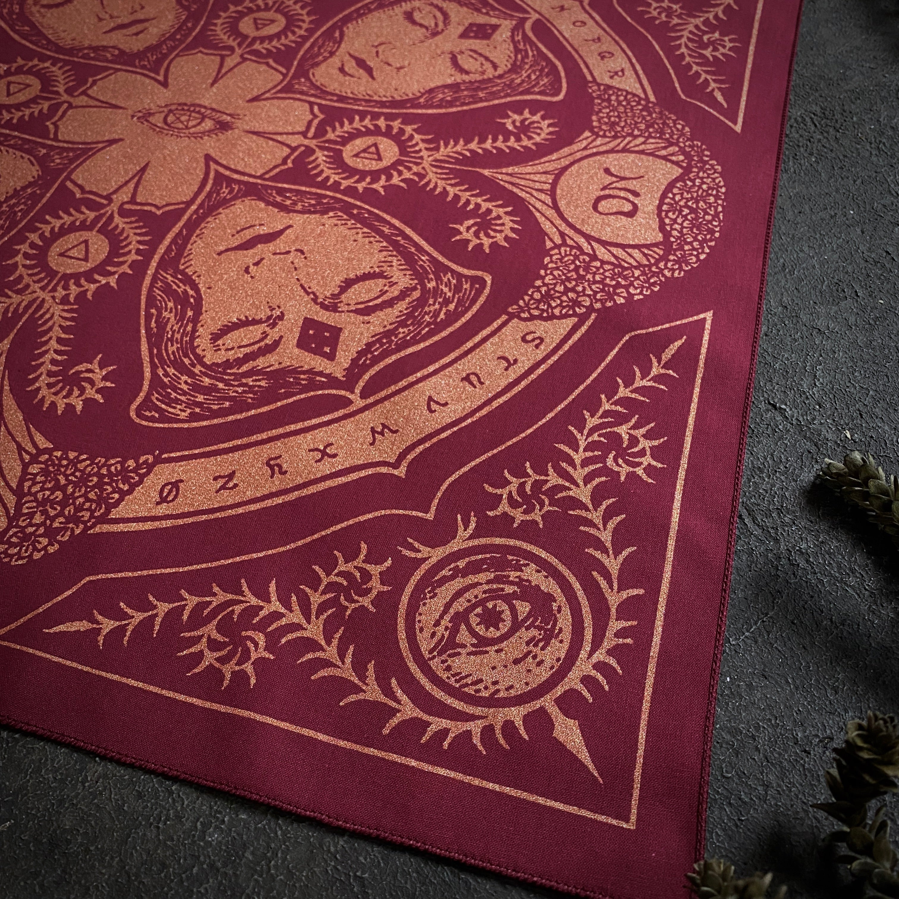 Seer pendulum chart bandana in Brass, limited edition