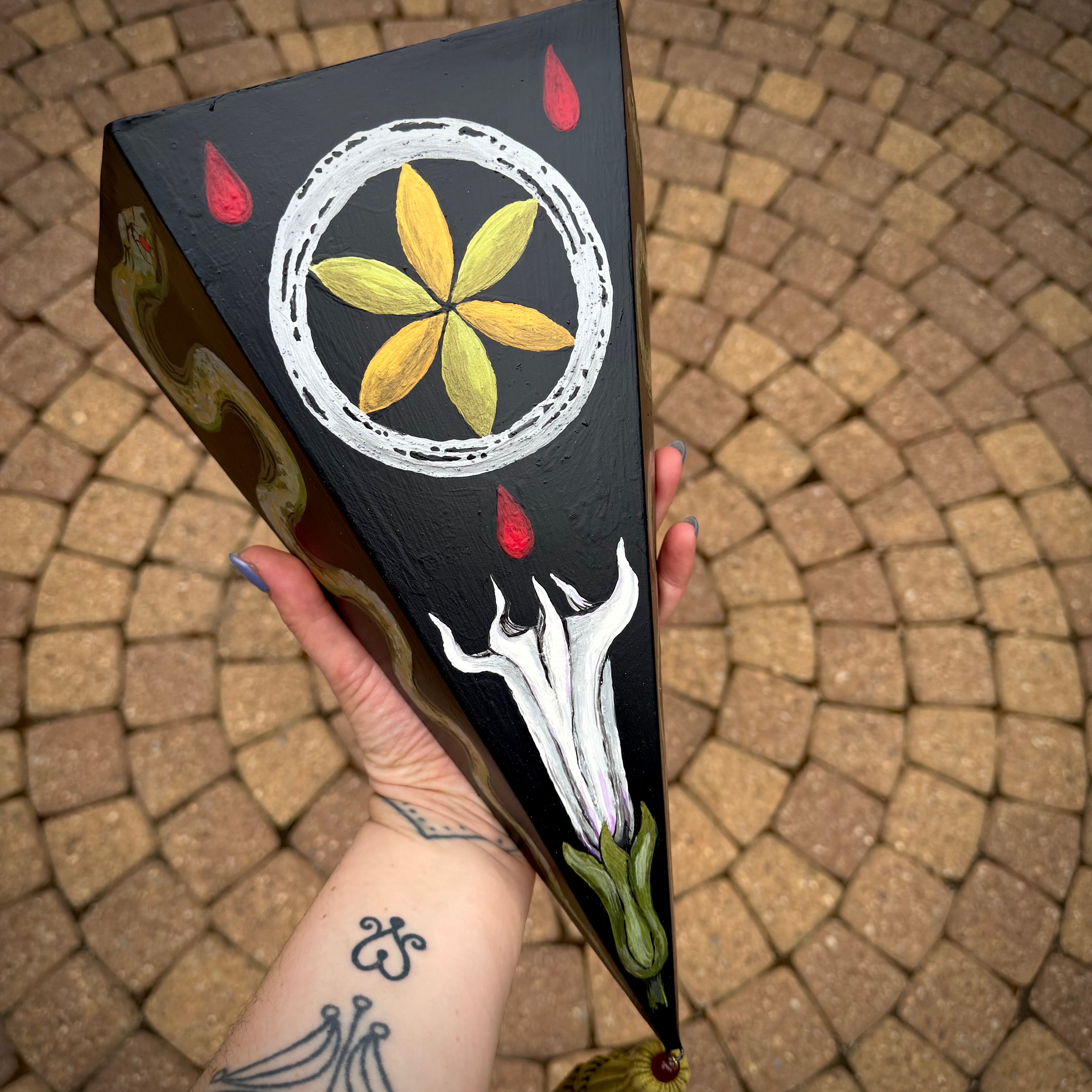 RAFFLE TICKET for The Serpent’s Datura hand-painted shelf, one-of-a-kind