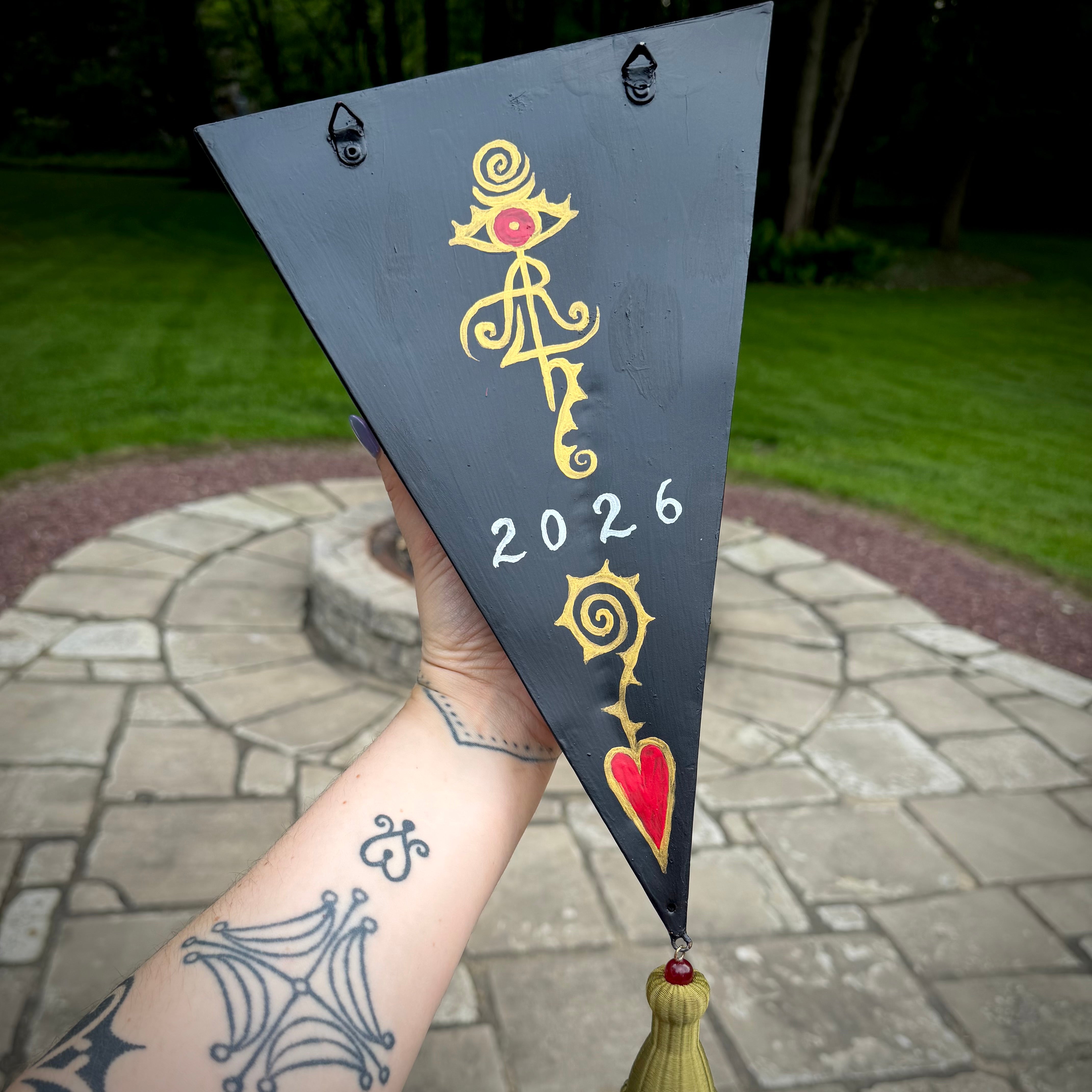 RAFFLE TICKET for The Serpent’s Datura hand-painted shelf, one-of-a-kind