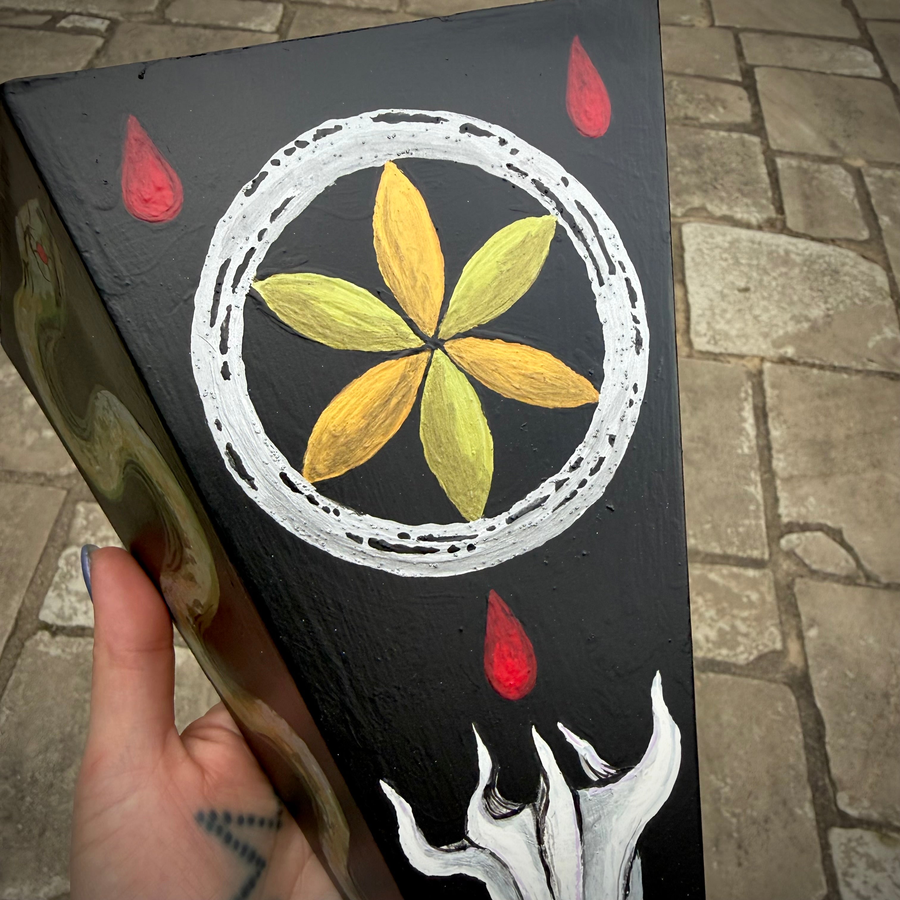 RAFFLE TICKET for The Serpent’s Datura hand-painted shelf, one-of-a-kind