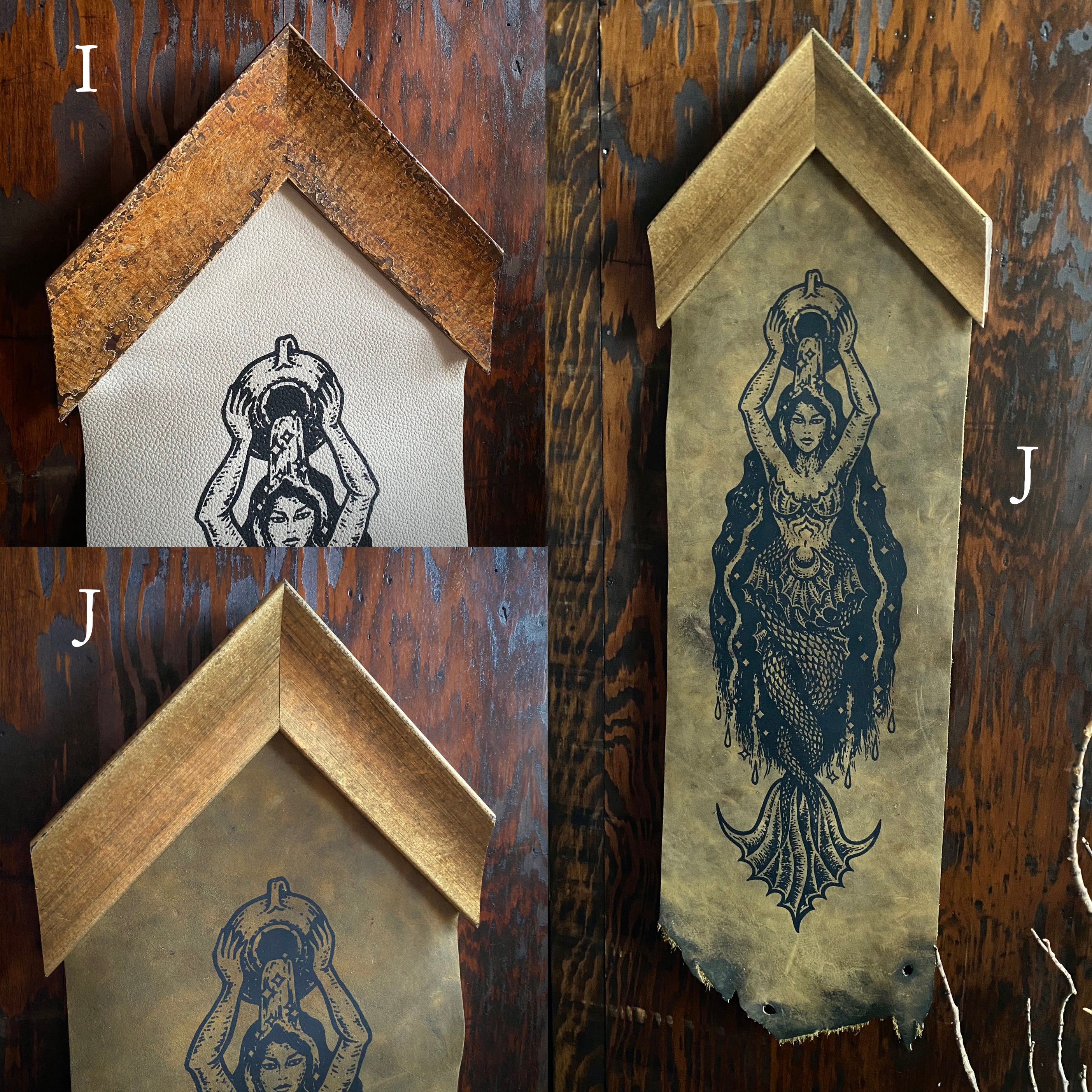 The Sea Nymph leather banner