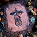 Dragon Flight altar cloth in Pink Sunset, one-of-a-kind