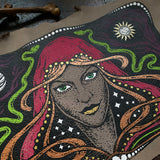 Starspell FULL COLOR tan leather altar cloth, one-of-a-kind