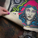 Starspell FULL COLOR ivory leather altar cloth, one-of-a-kind