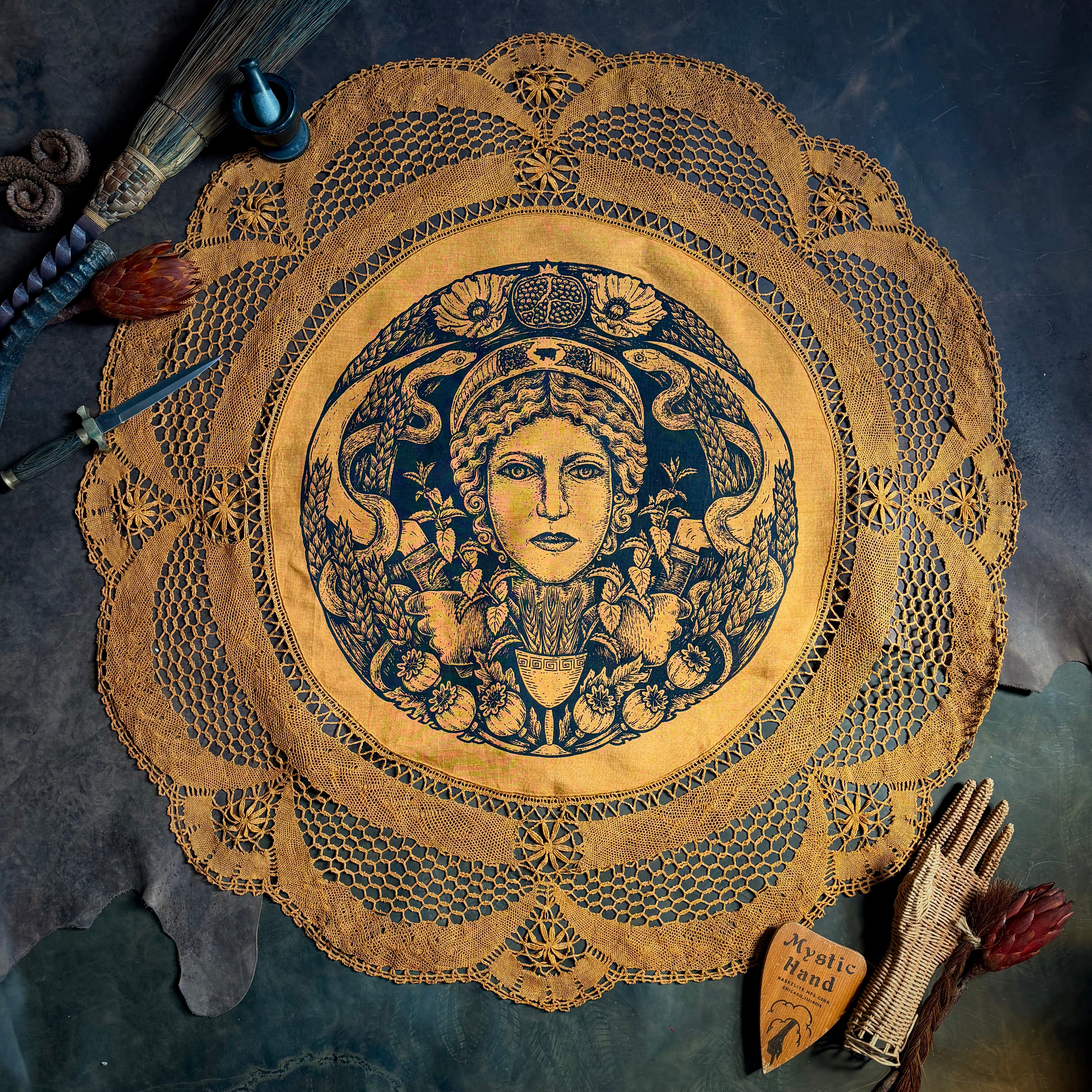 2nd. Demeter large altar cloth in Harvest, one-of-a-kind