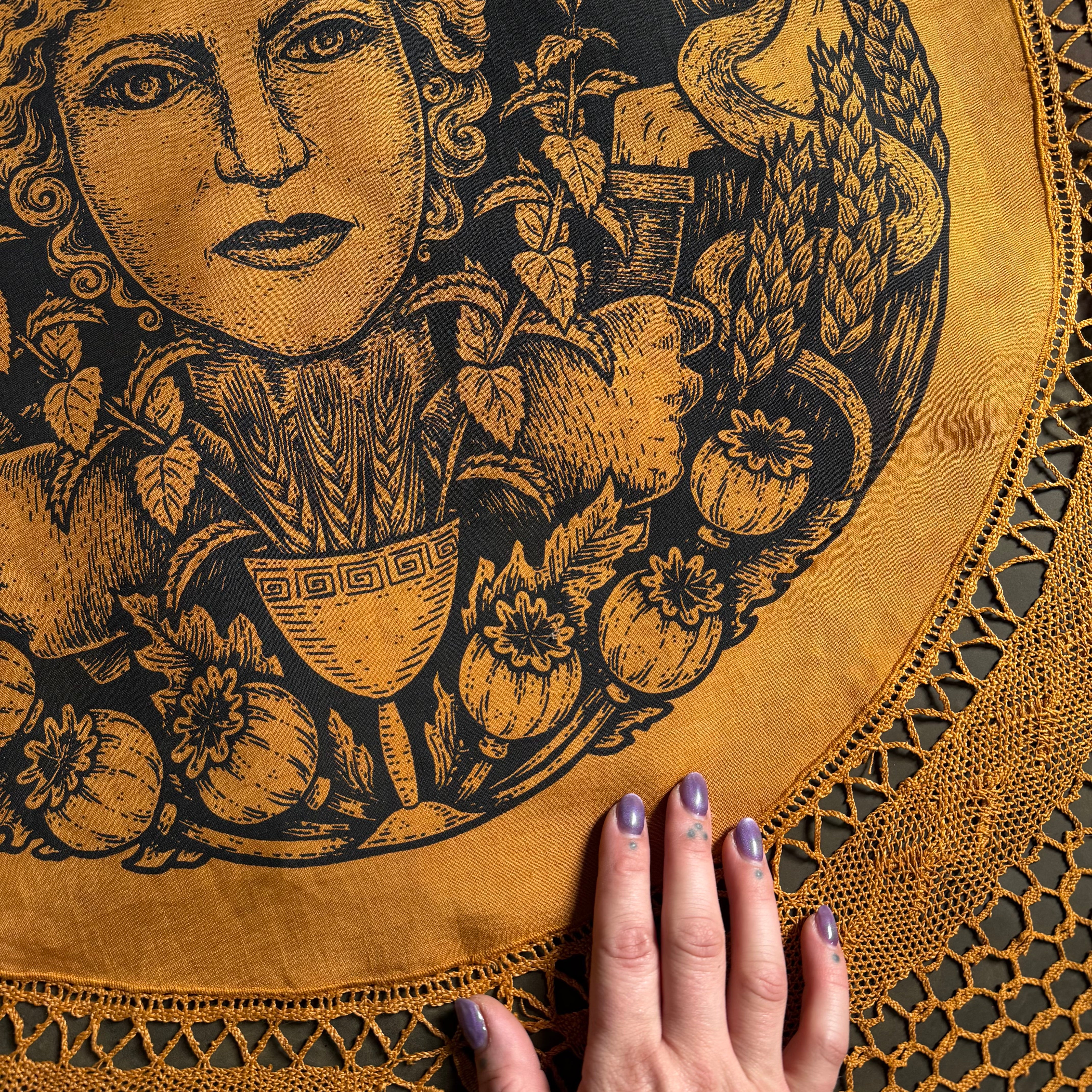 2nd. Demeter large altar cloth in Harvest, one-of-a-kind