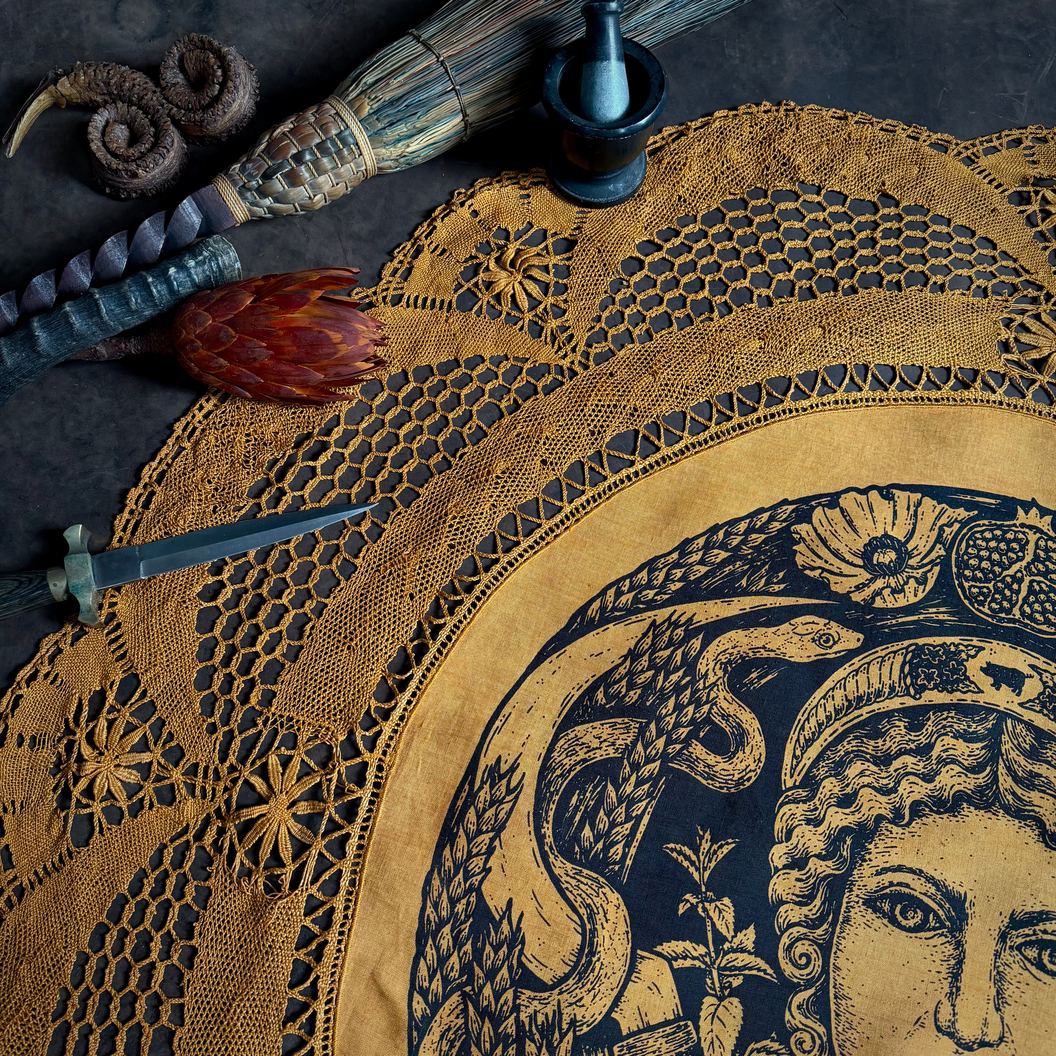 2nd. Demeter large altar cloth in Harvest, one-of-a-kind