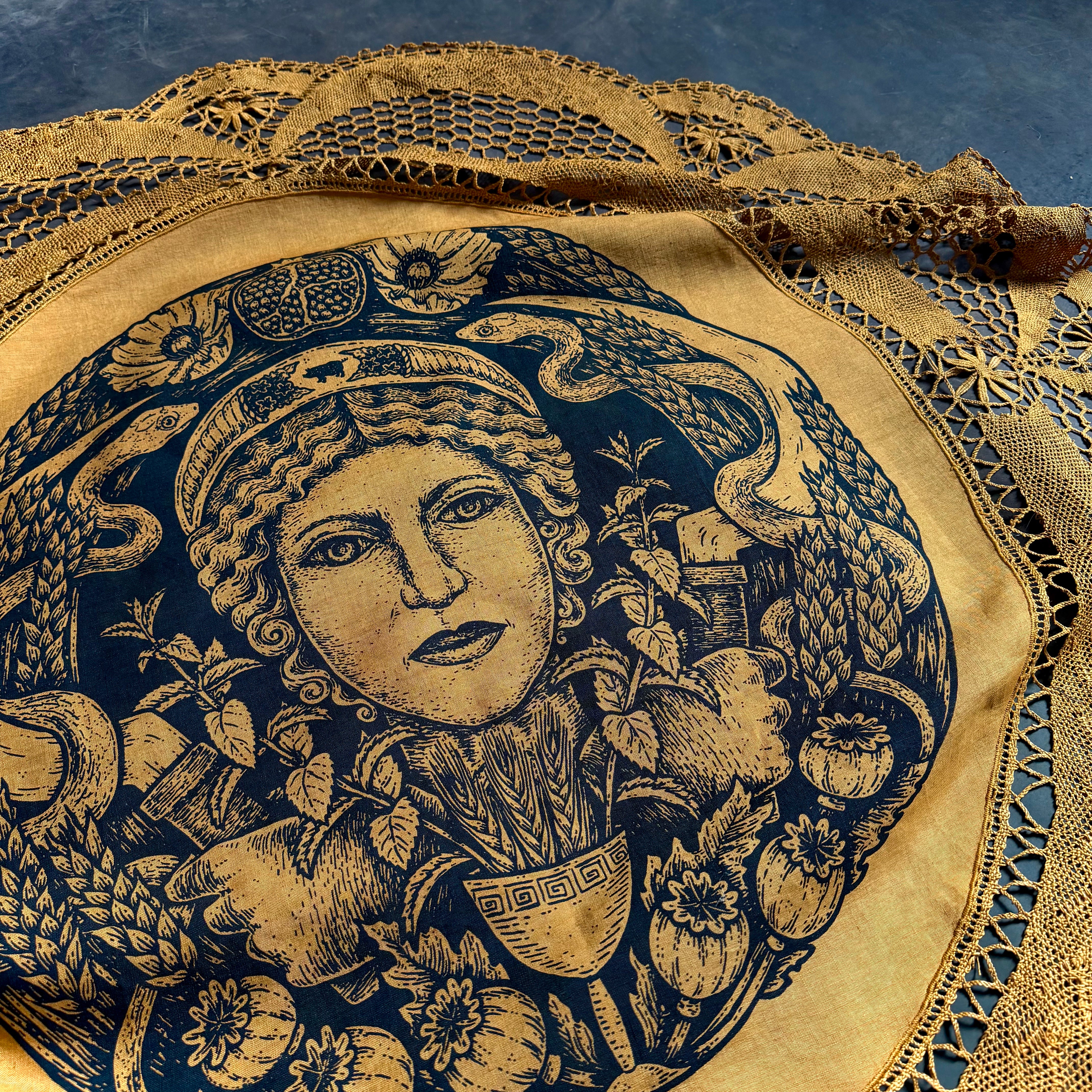 2nd. Demeter large altar cloth in Harvest, one-of-a-kind