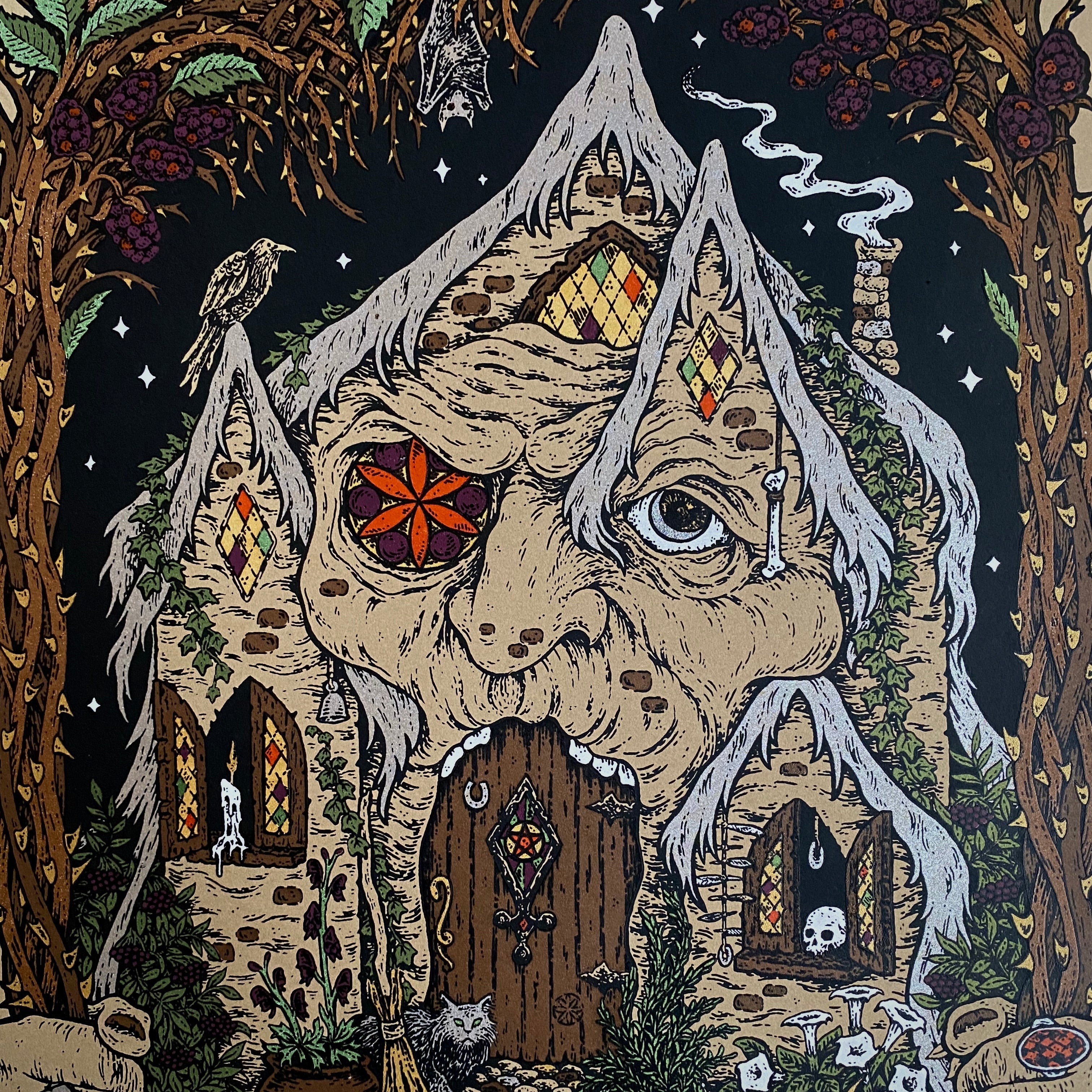 The Crone's Cottage screen print, first printing - Artist's Proof