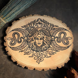 Persephone wooden altar piece