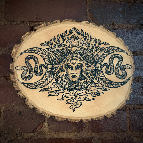 Persephone wooden altar piece