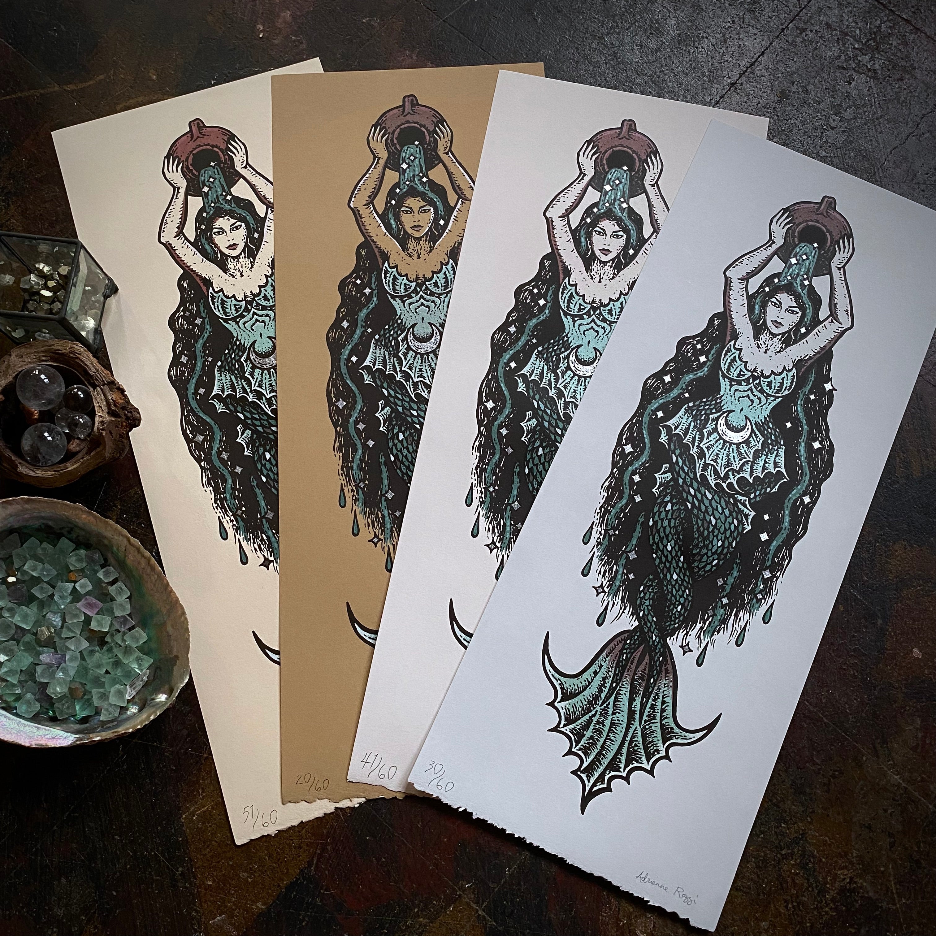 The Sea Nymph screen print, first printing, limited edition