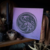 Serpent Hour screen print on glitter paper, limited