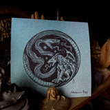 Serpent Hour screen print on glitter paper, limited