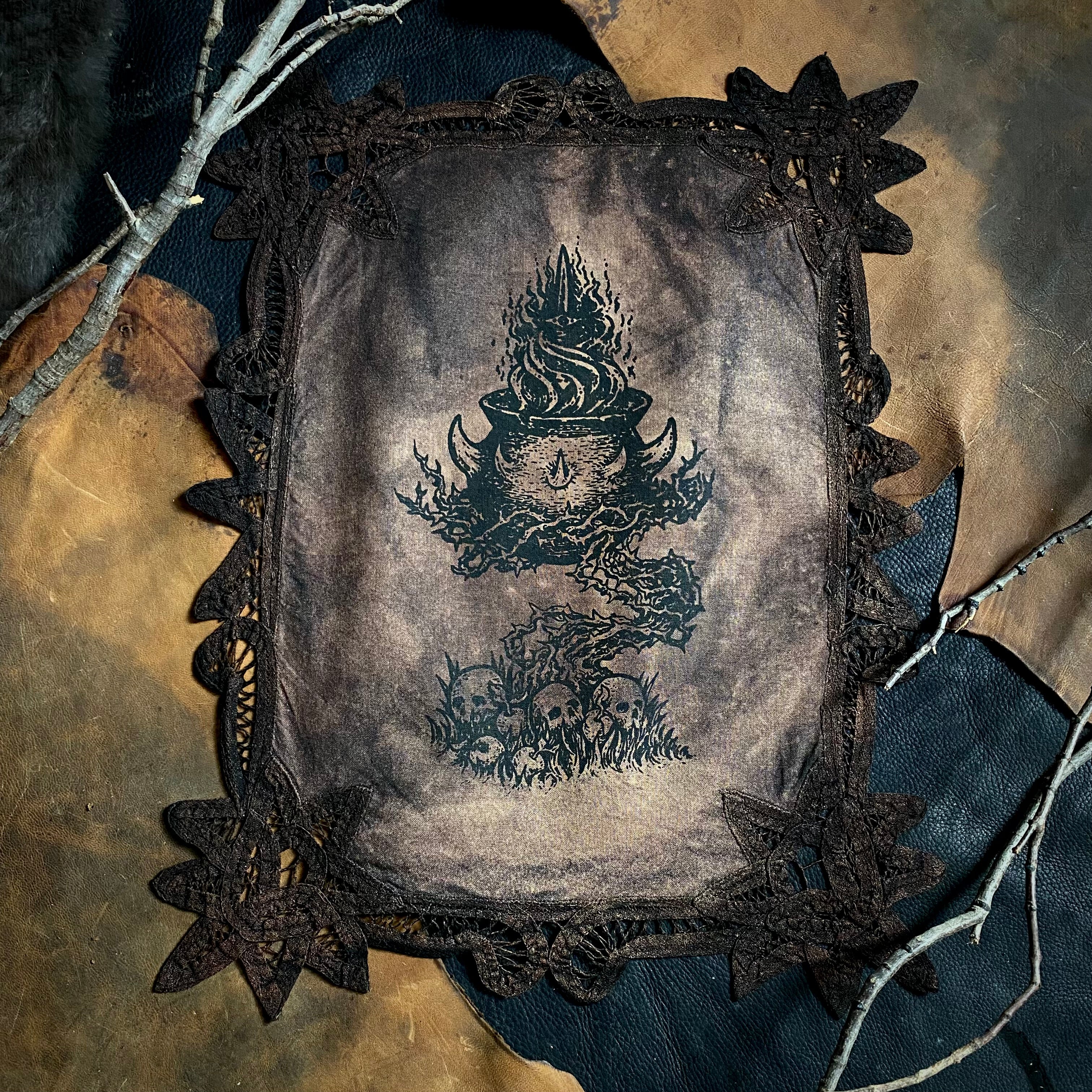 Goblin Brew altar cloth in Earth, one-of-a-kind