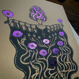 The Queen and What Follows screen print, limited edition PURPLE