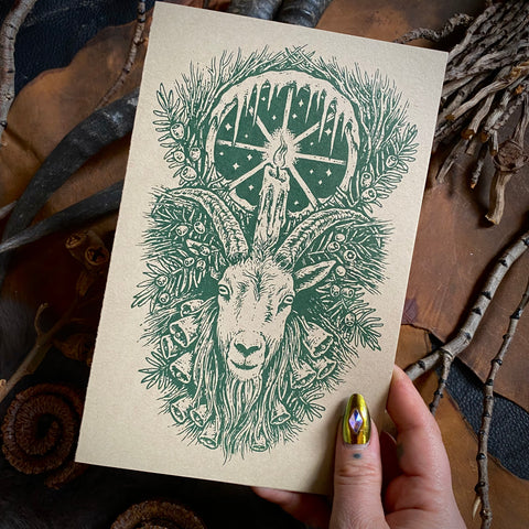 The Yule Goat greeting card