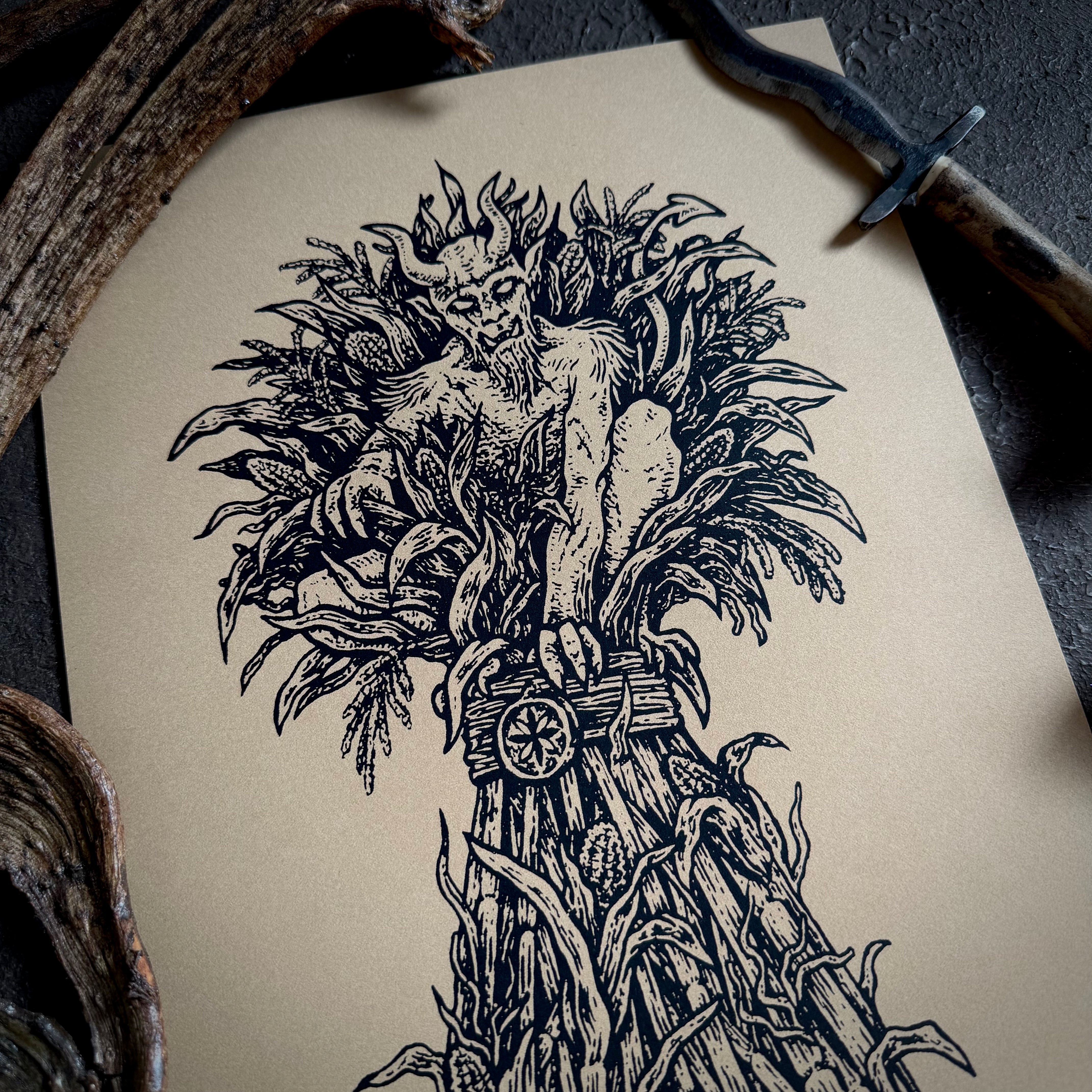 Old Scratch screen print