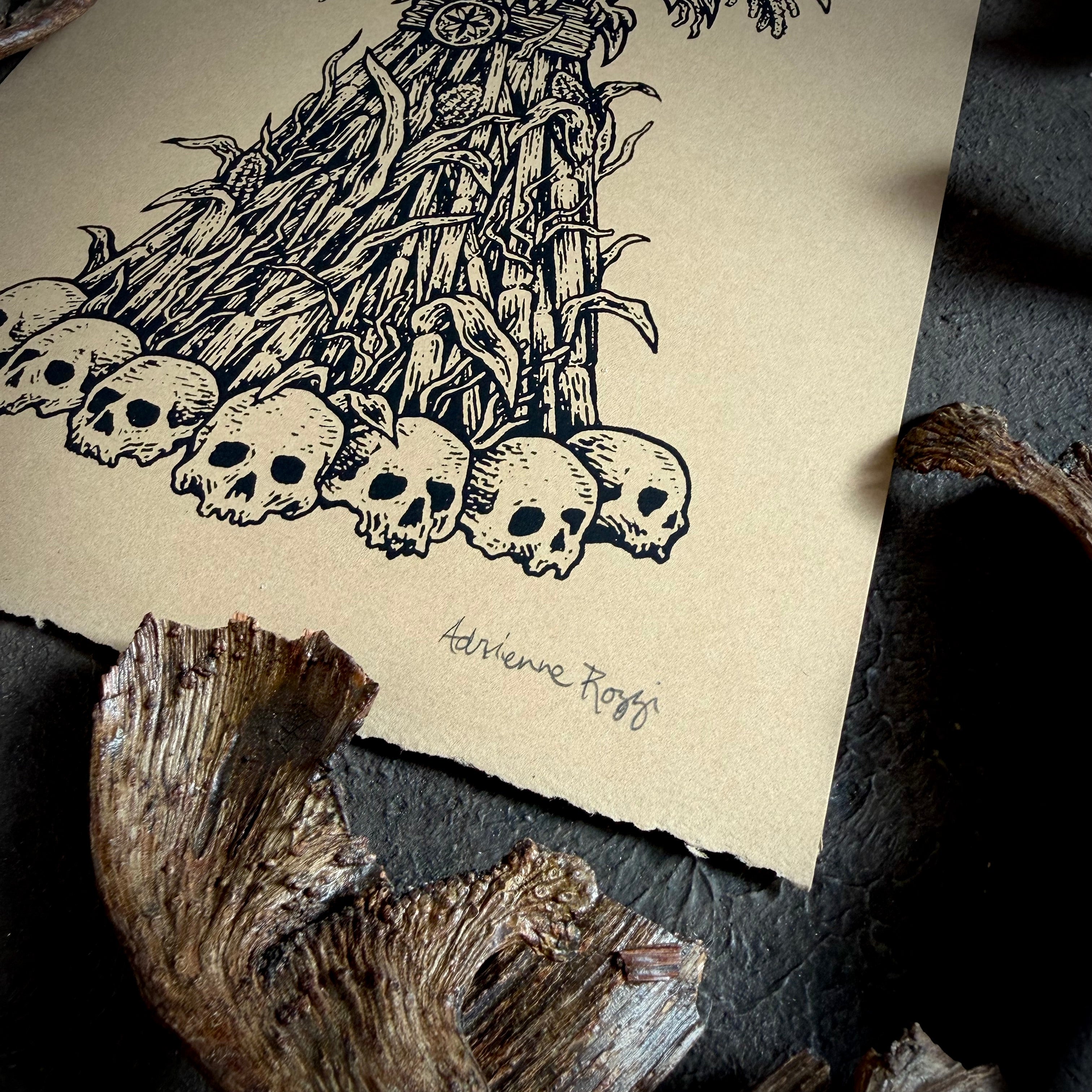 Old Scratch screen print
