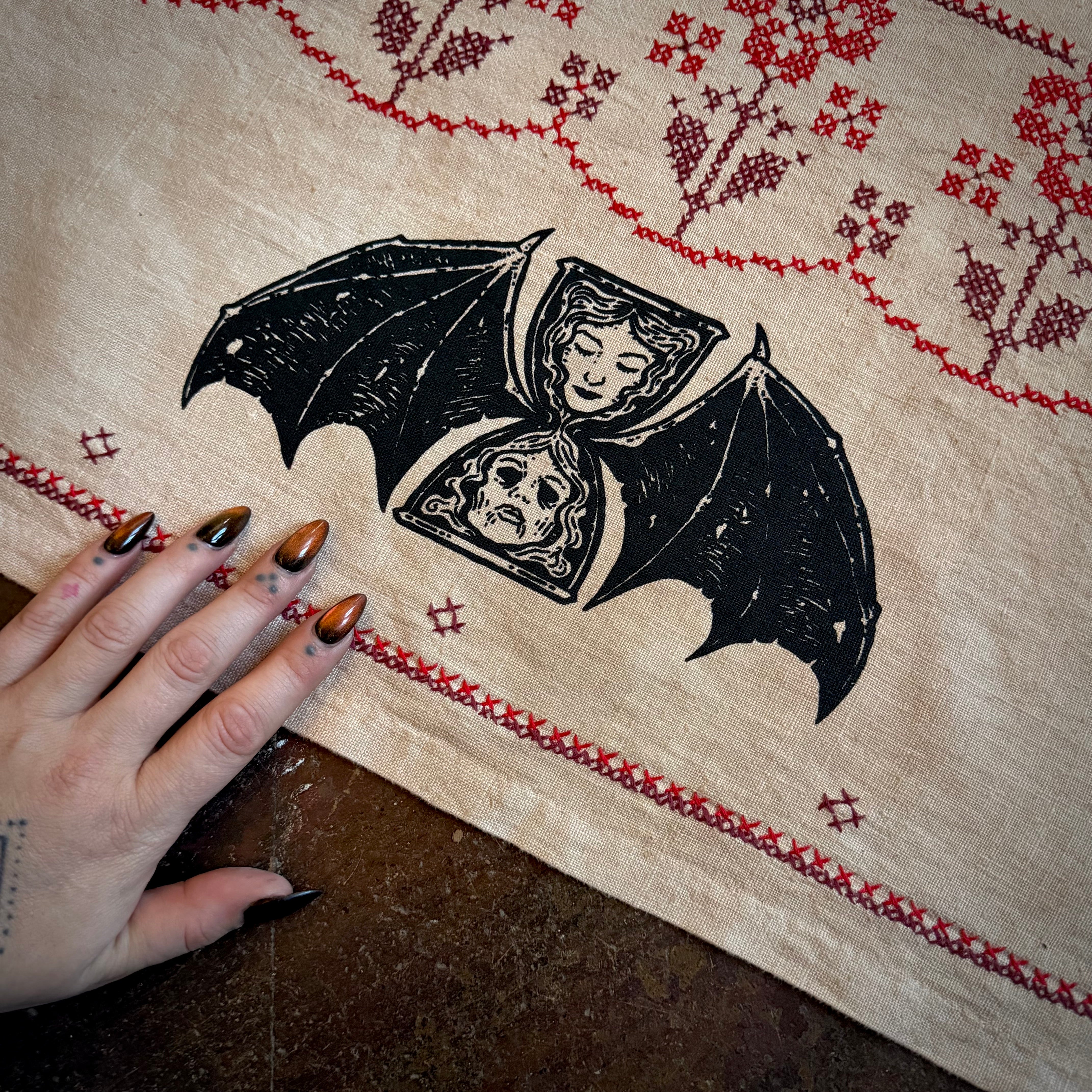 The Summoning large altar cloth in Cornstalk, one-of-a-kind