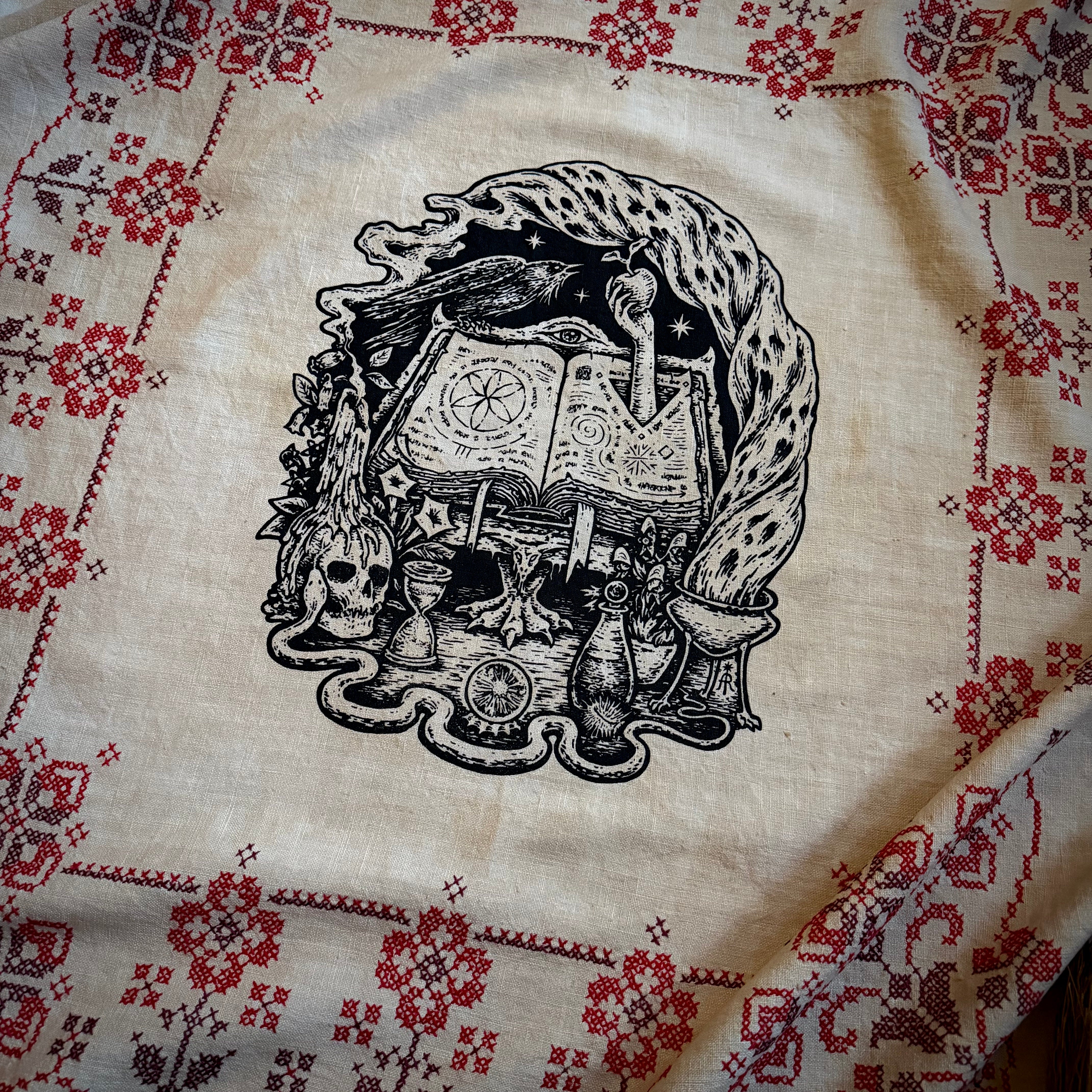 The Summoning large altar cloth in Cornstalk, one-of-a-kind