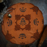Lady Belladonna large round altar cloth in Pumpkin Pie, one-of-a-kind