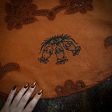 Lady Belladonna large round altar cloth in Pumpkin Pie, one-of-a-kind