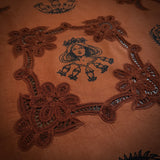 Lady Belladonna large round altar cloth in Pumpkin Pie, one-of-a-kind