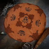 Lady Belladonna large round altar cloth in Pumpkin Pie, one-of-a-kind