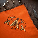 Vampire Bat altar cloth in Bright Pumpkin, limited edition