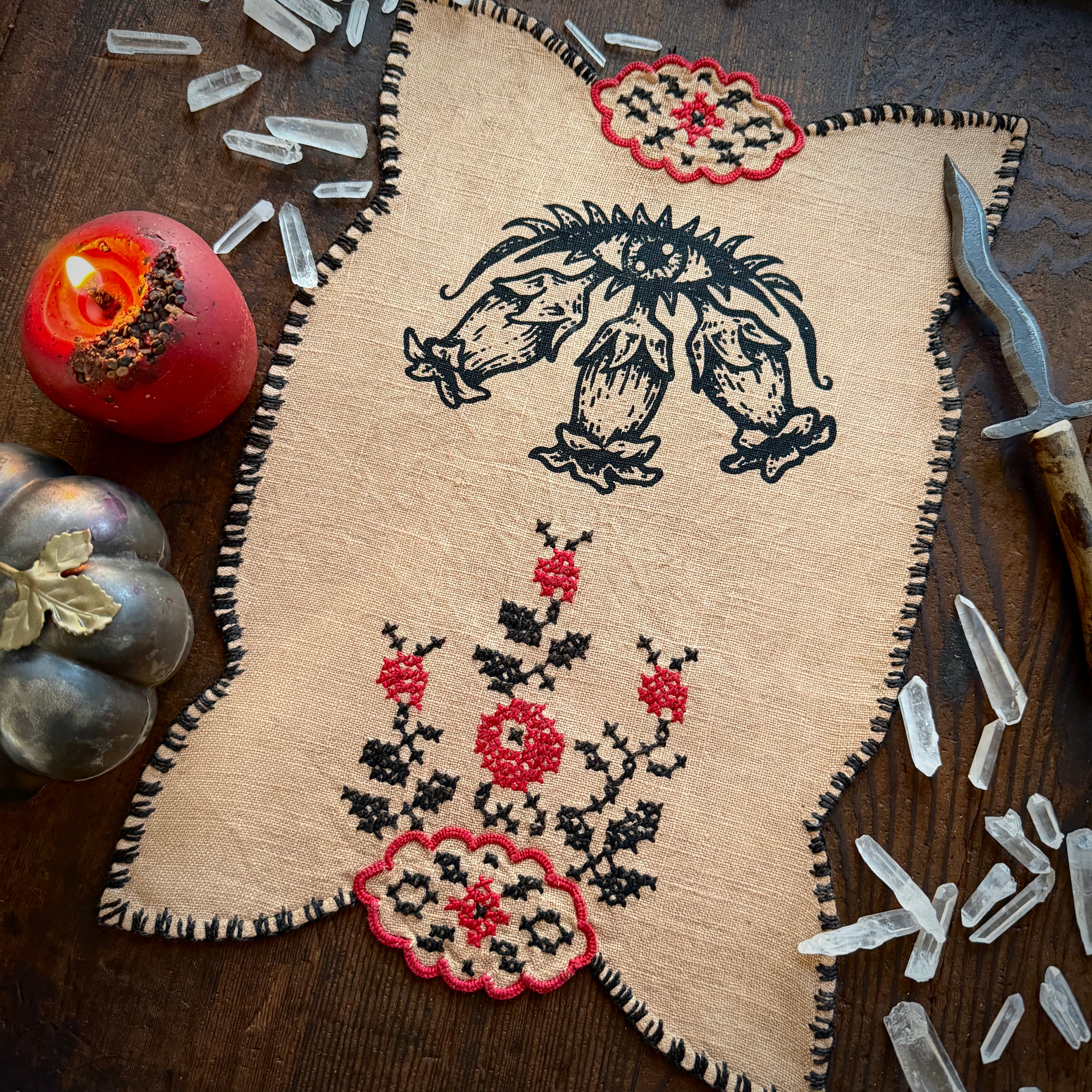 Belladonna altar cloth in Cornstalk, limited edition