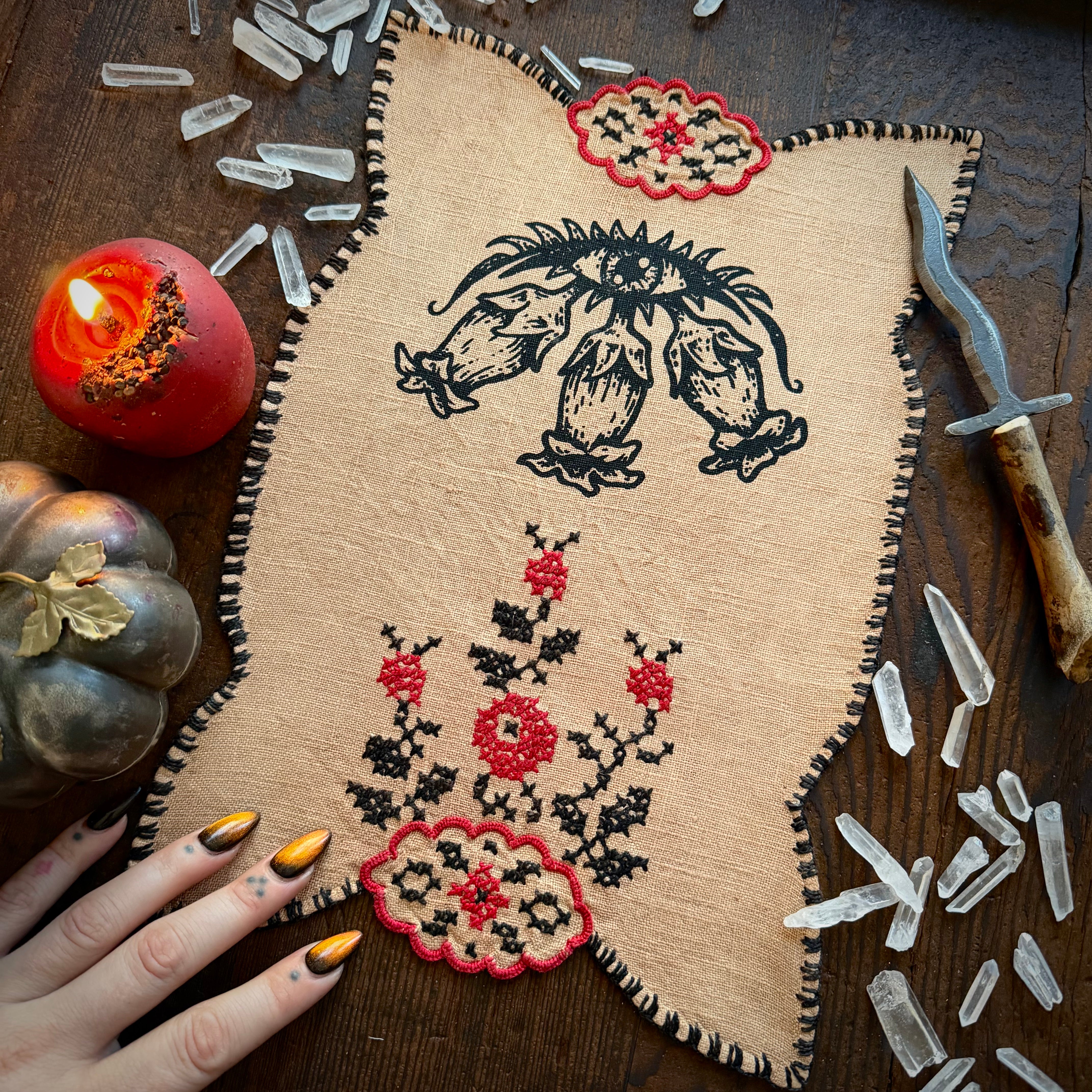 Belladonna altar cloth in Cornstalk, limited edition