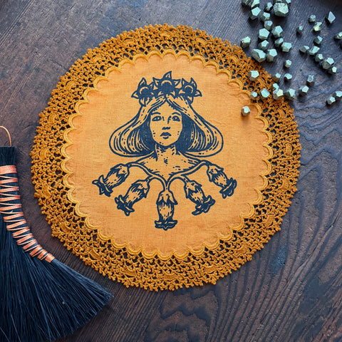 Lady Belladonna altar cloth in Goldenrod, limited edition