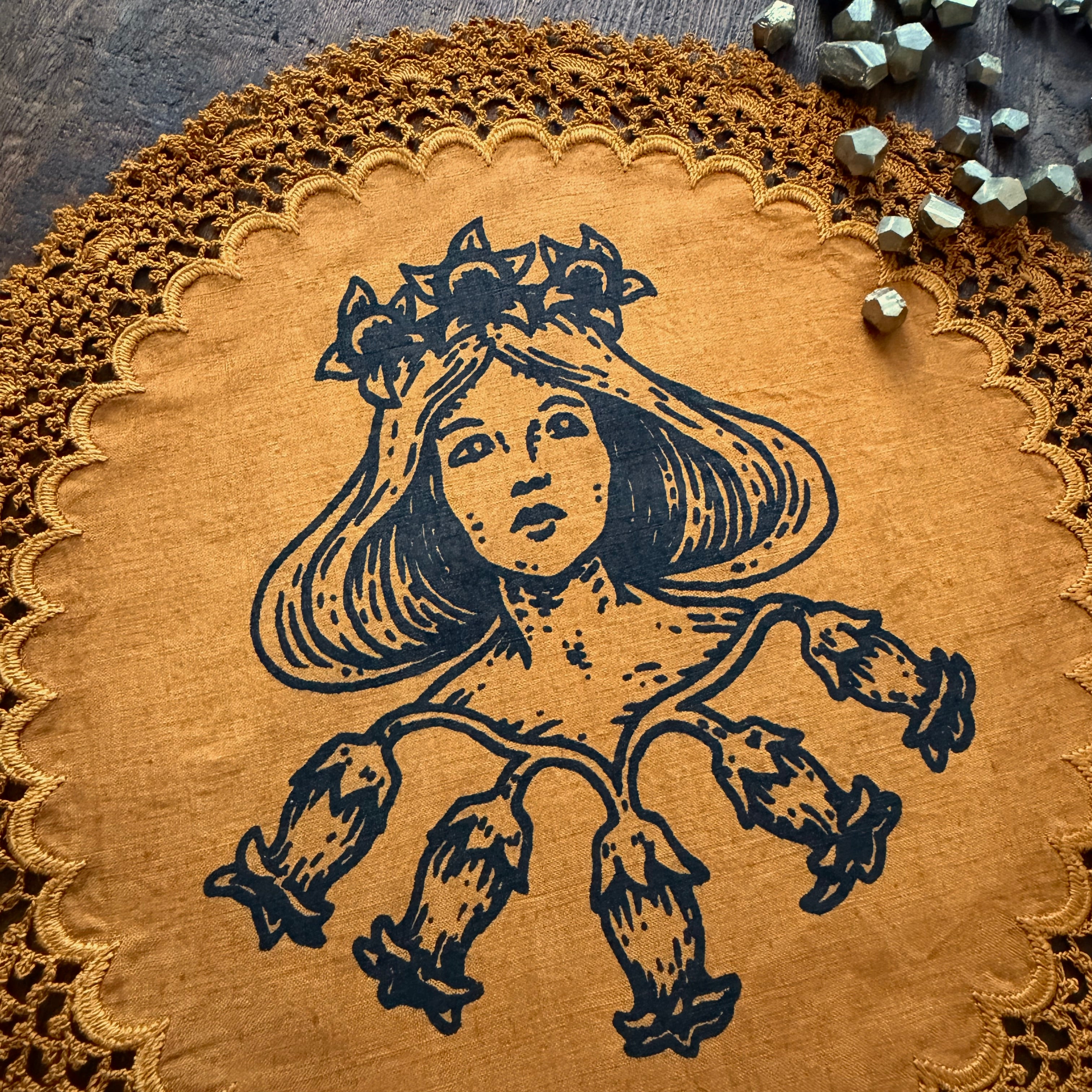 Lady Belladonna altar cloth in Goldenrod, limited edition
