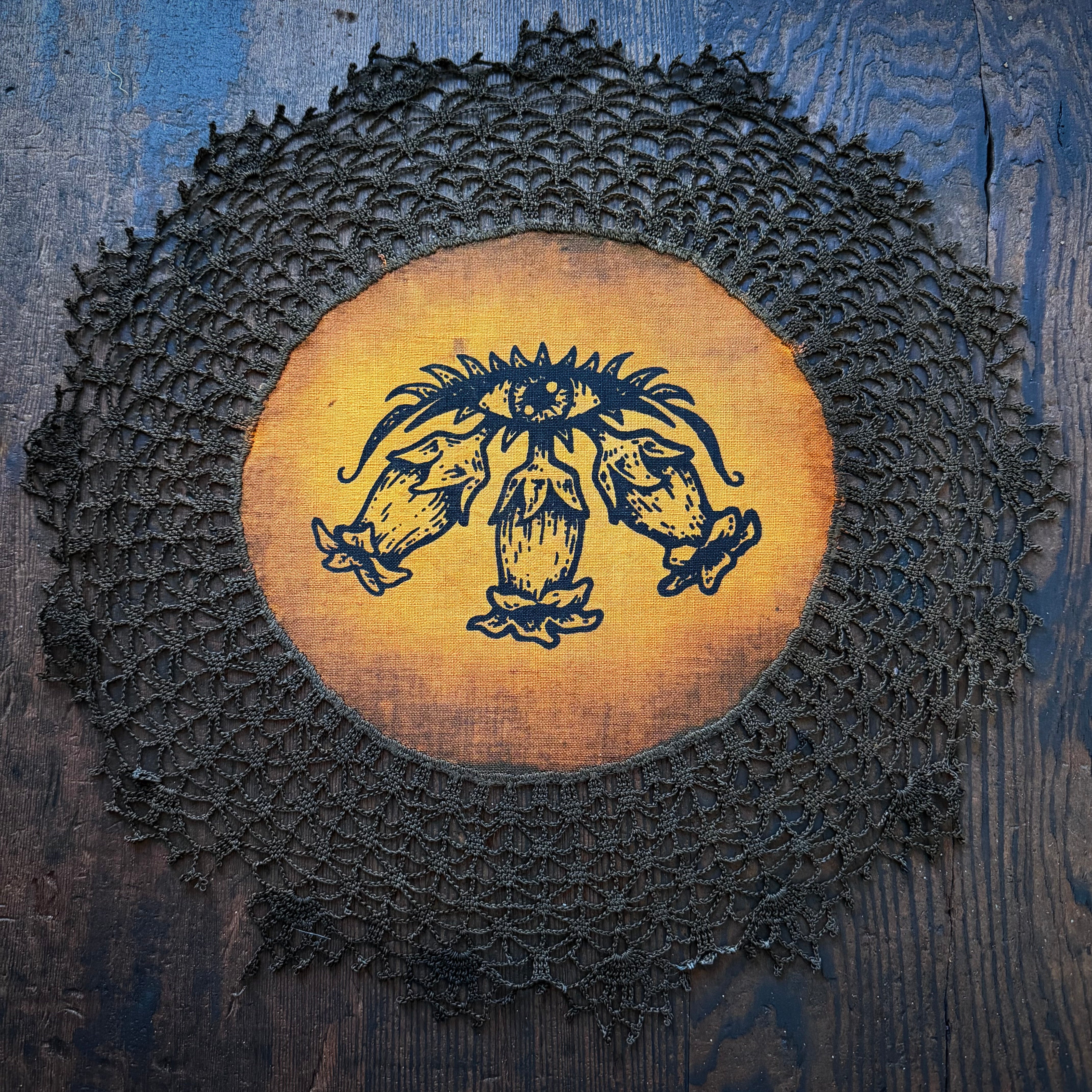 Belladonna altar cloth in Bonfire, one-of-a-kind