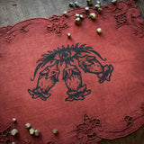 Belladonna altar cloth in Crimson Leaves, one-of-a-kind