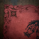 Belladonna altar cloth in Crimson Leaves, one-of-a-kind