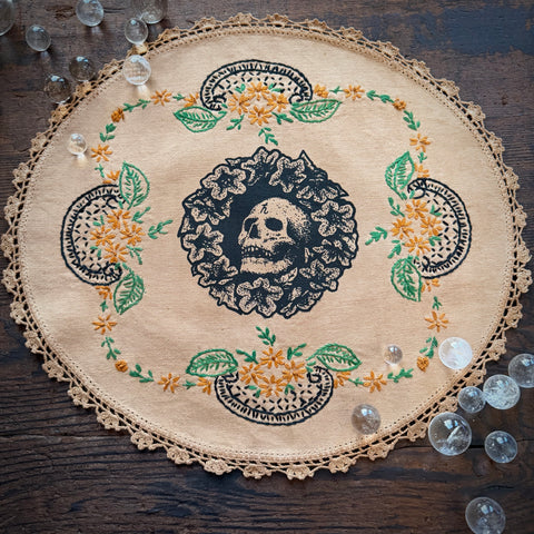 Henbane altar cloth in Cornstalk, one-of-a-kind
