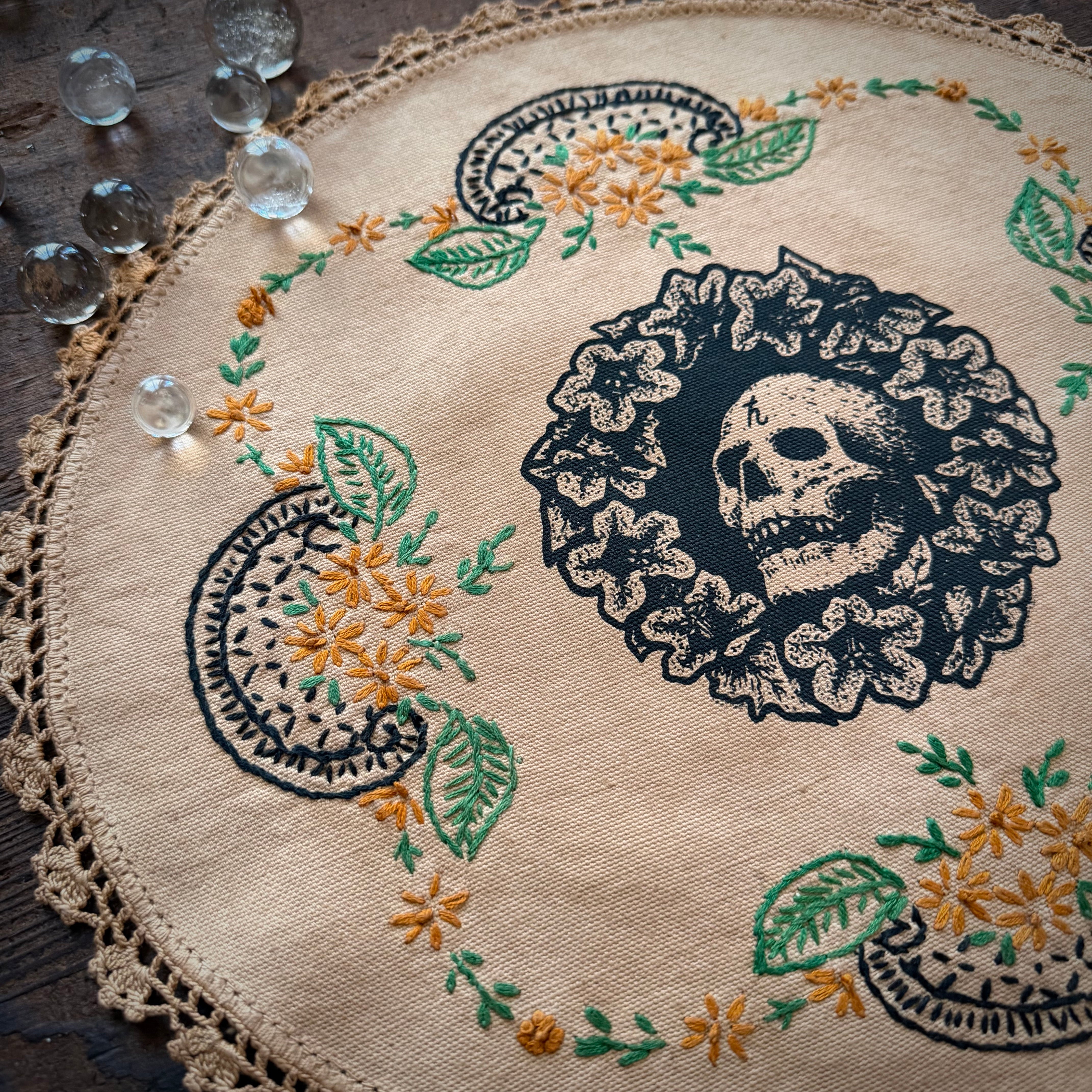 Henbane altar cloth in Cornstalk, one-of-a-kind