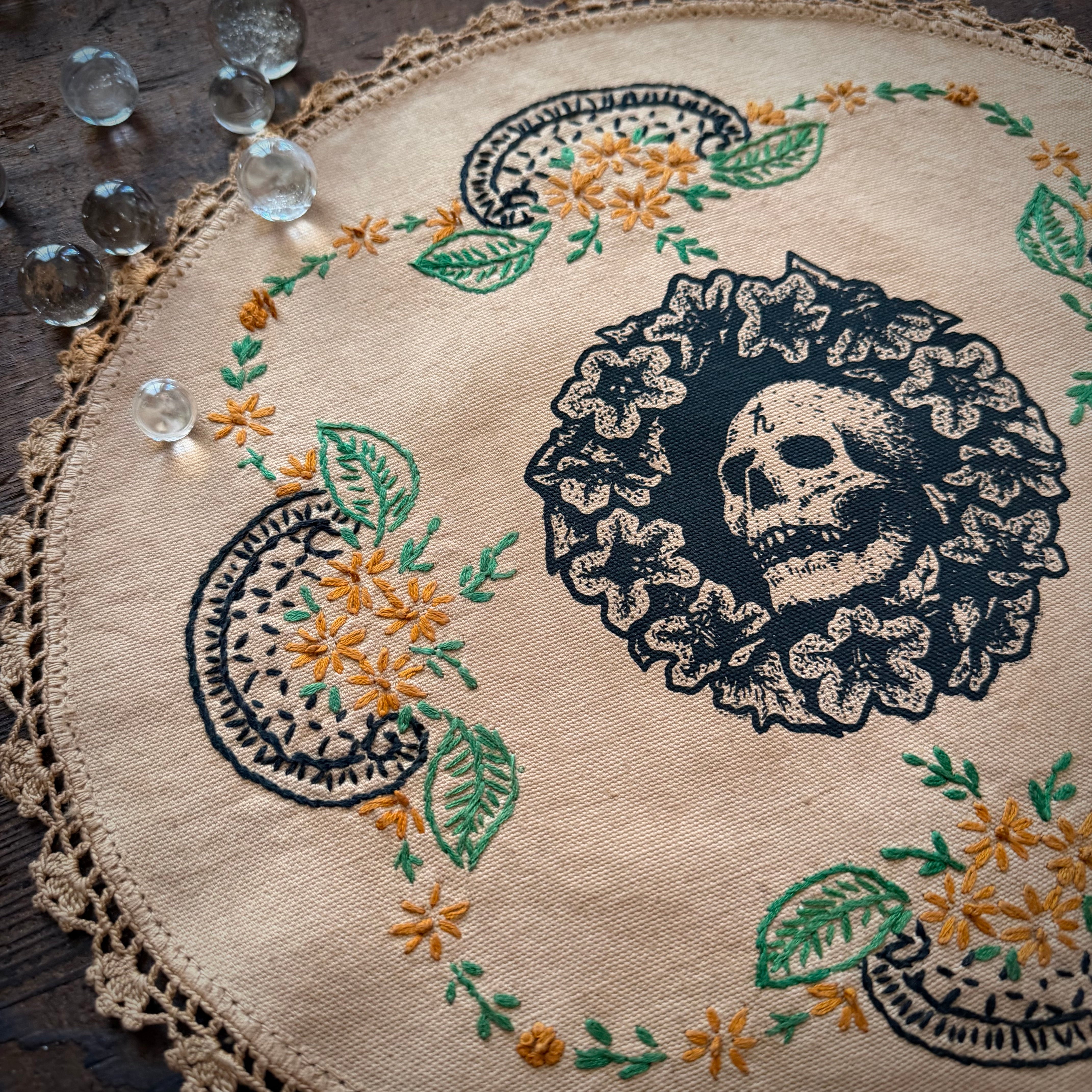 Henbane altar cloth in Cornstalk, one-of-a-kind