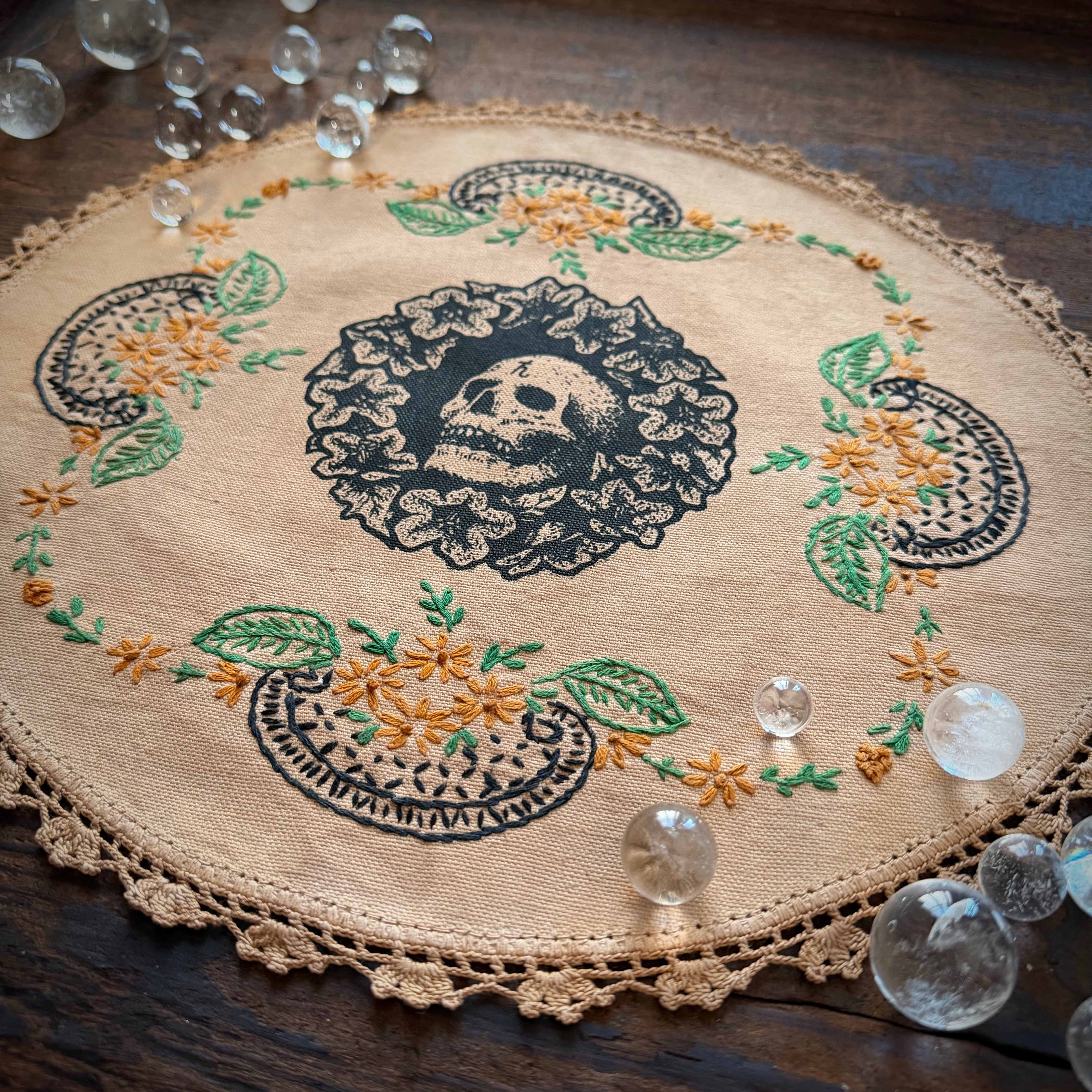 Henbane altar cloth in Cornstalk, one-of-a-kind