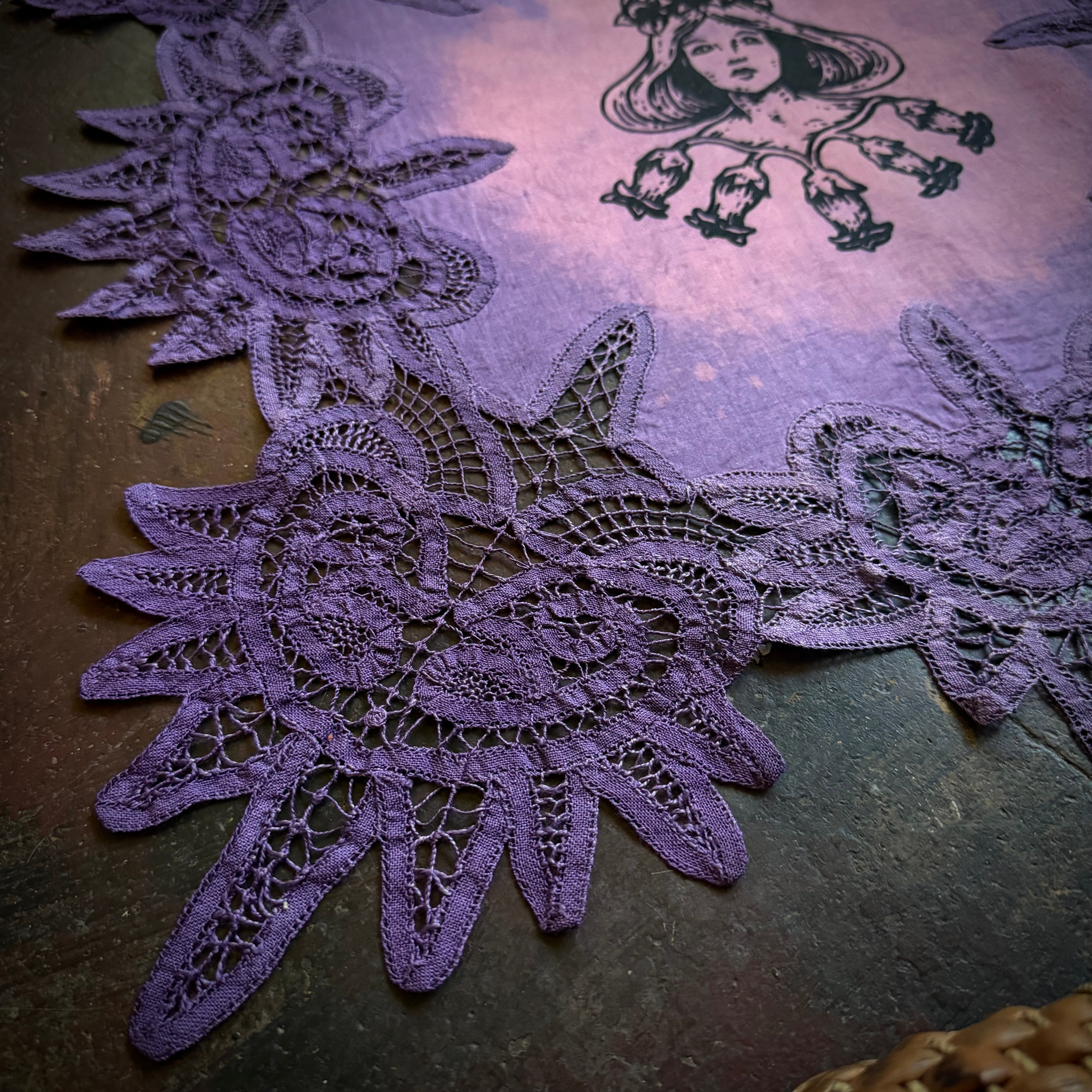 Lady Belladonna altar cloth in Nightshade, one-of-a-kind