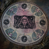 Starspell large altar oval cloth in Purple Storm, one-of-a-kind